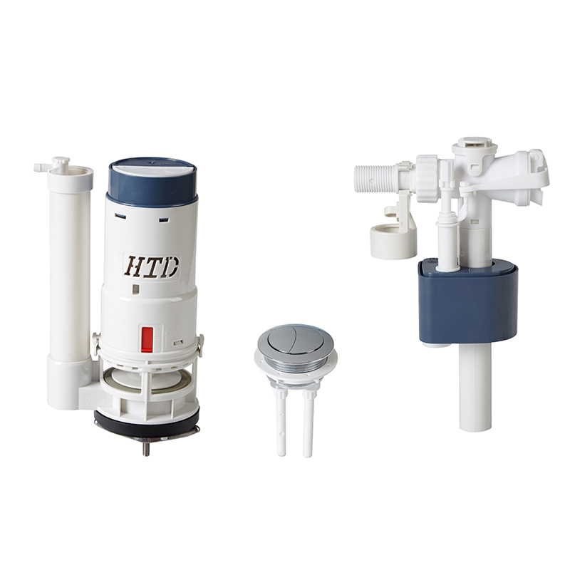 Manual Operated Toilet Dual Flush Valve With Fixed Height Overflow Pipe