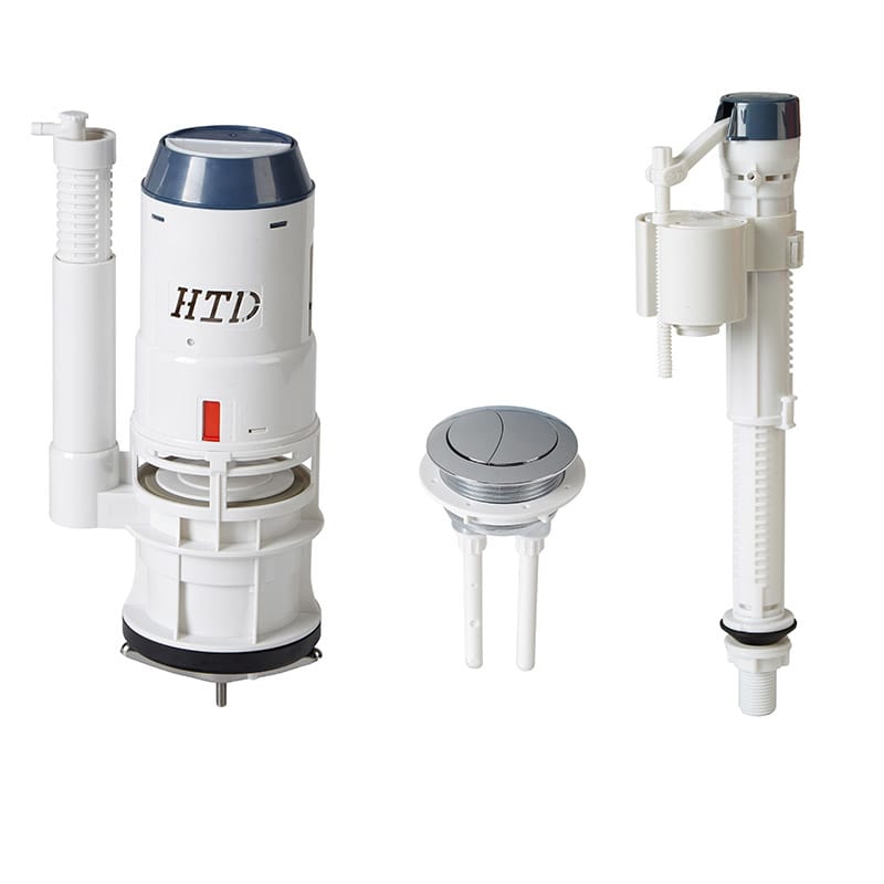 HTD Toilet Dual Flush Repair Kits With Customized Overflow Pipe Height