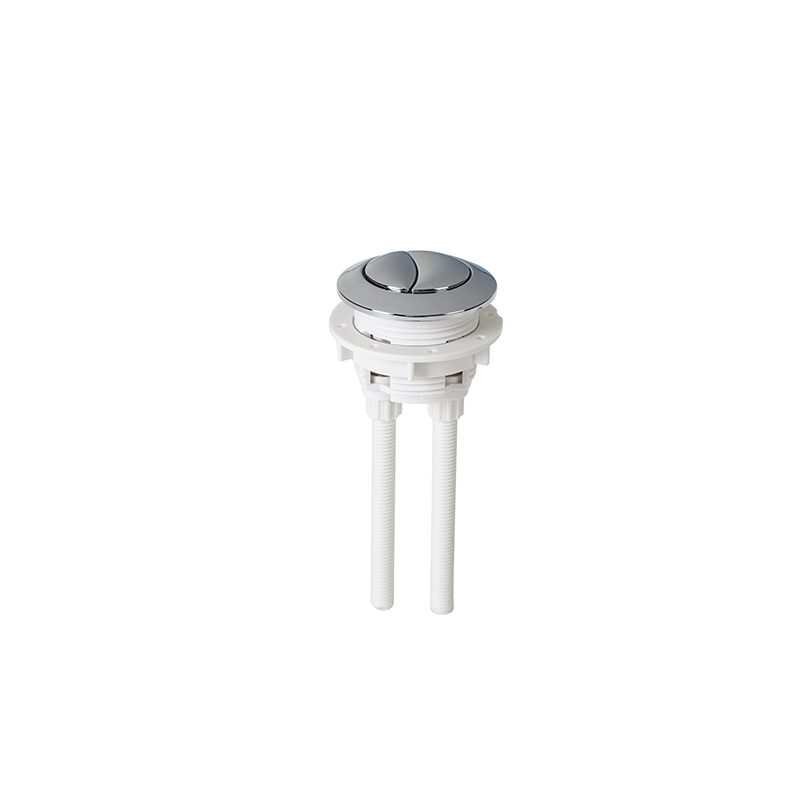 WC Toilet Dual Flush Assembly Chrome Push Button