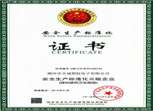 Safety Standardization Certificate