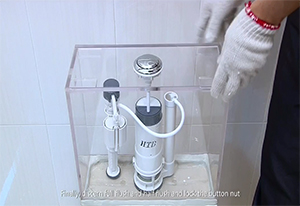 HOW TO CHANGE HTD TOP FIXED PUSH BUTTON IN A TOILET CISTERN