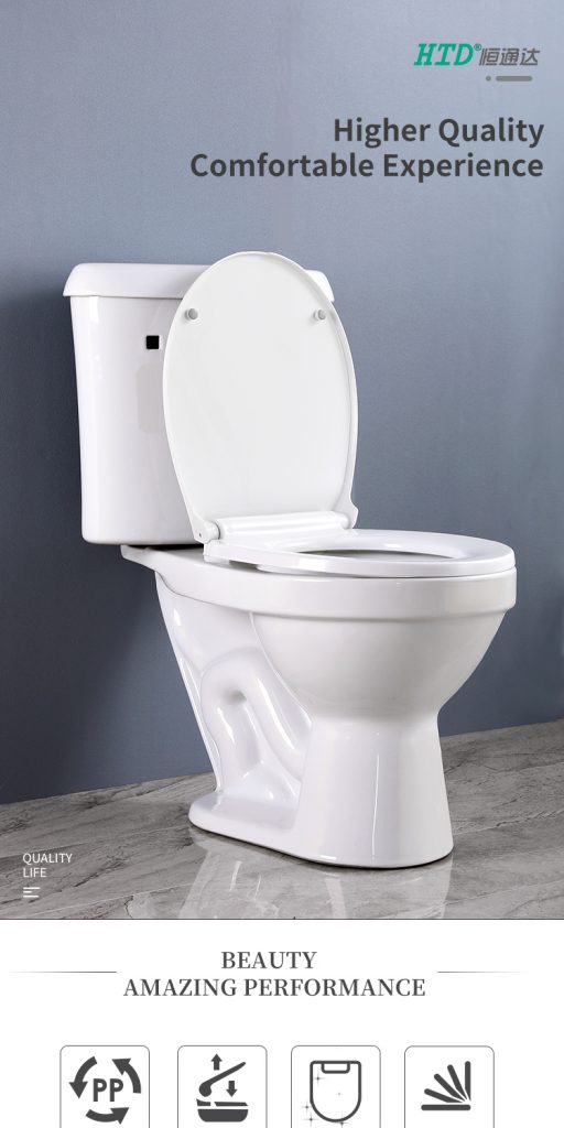 Toilet Seat Quick Release Soft Round Shape PP Adjustable Length