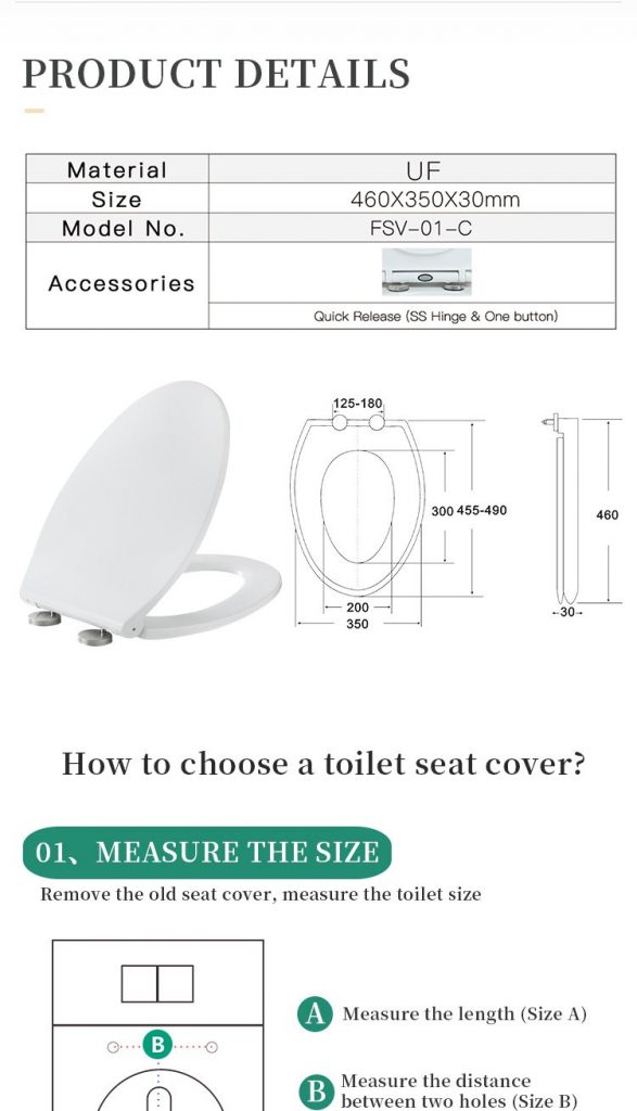 Quick Release Elongated UF Fast Install Adjustable Length