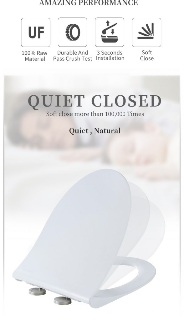 Soft Close Elongated Seat Cover UF Fast Install