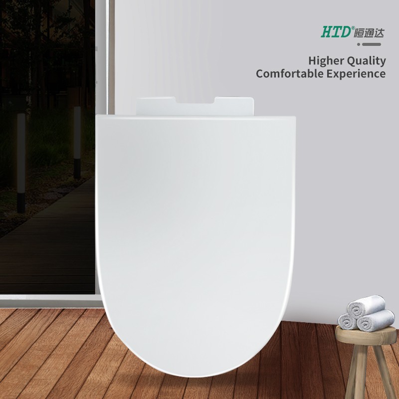 Toilet Cover U shape Soft Close PP Seat White